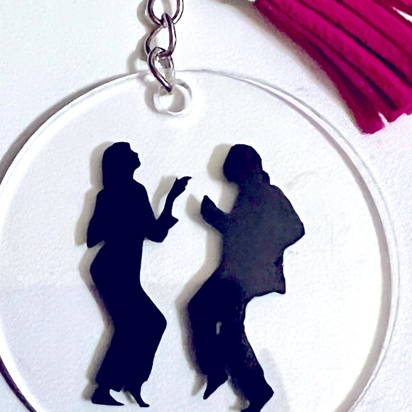Pulp Fiction Pink Tassel Keychain - Picture 4 of 4